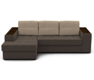 Угловой диван ЭДИНБУРГ с оттоманкой левый шенилл