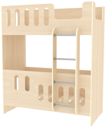 Двухъярусная кровать cо сплошным бортом ДС-26 80x160