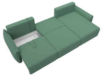 Диван угловой Лига-051 НПБ Лонг угол универсальный, рогожка Амур