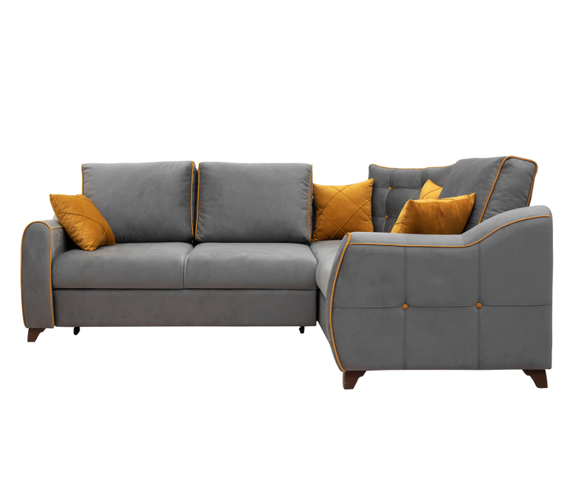 Диваны угловые в гостиную, Угловой диван Френсис, Велюр Амиго