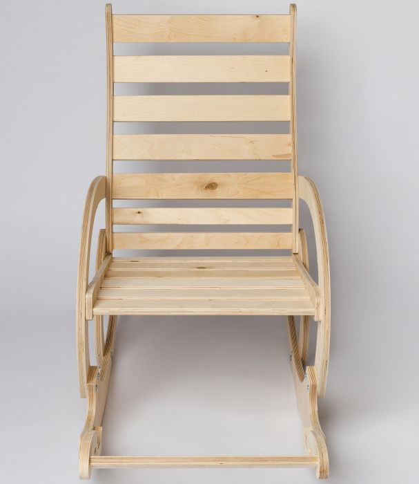 Кресла, Кресло-качалка НЕАПОЛЬ с подножкой без покраски