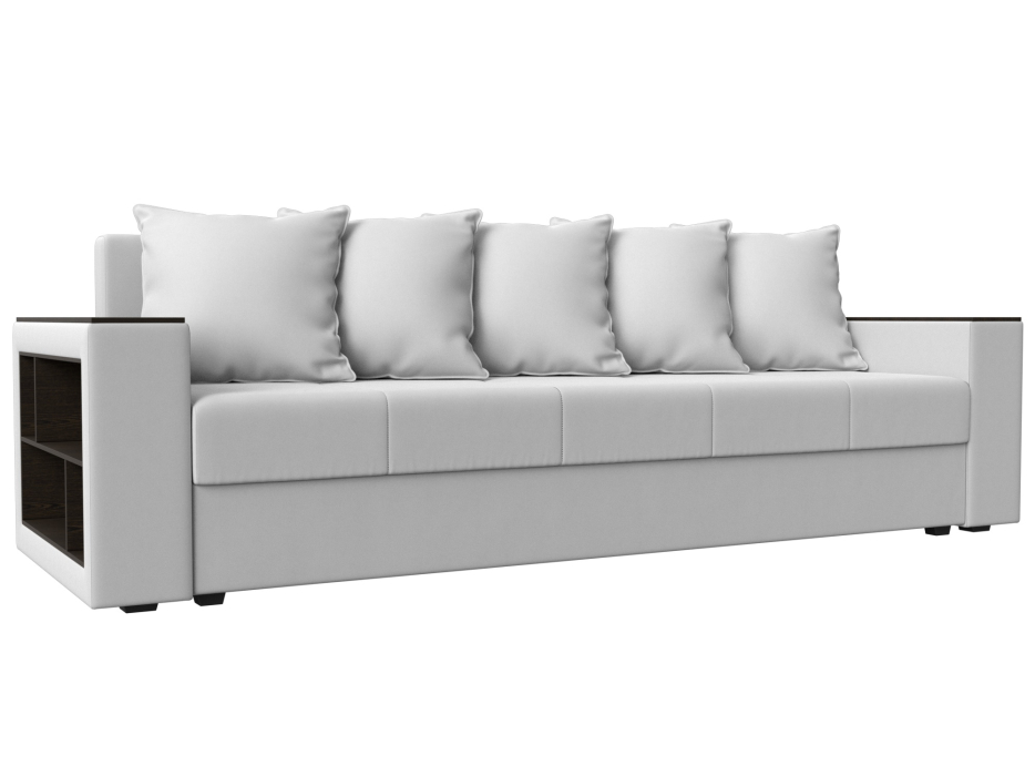 Диваны прямые, Диван прямой Дубай Лайт полки слева, экокожа