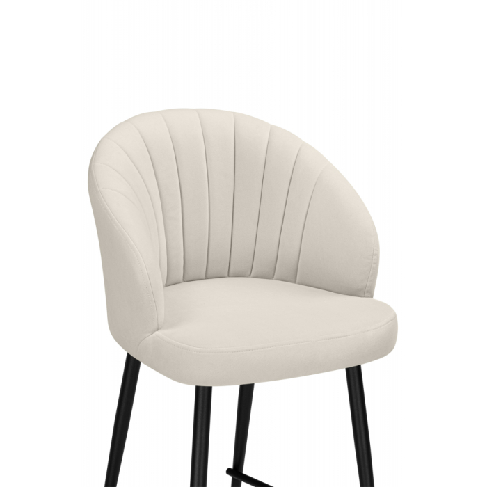 Барные стулья, Стул полубарный на металлокаркасе Бэнбу некрутящийся marseille (чёрный)