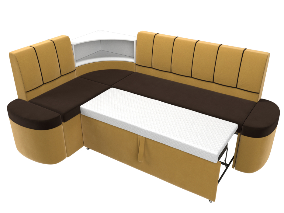 Диваны угловые кухонные, Кухонный угловой диван Тефида левый угол, микровельвет