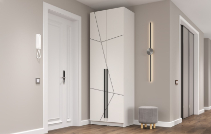 Шкаф для одежды 67.14 Брандо (2-х дв.) МДФ Геометрия