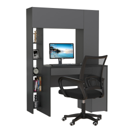 Комплект из компьютерного стола Комфорт 12.71 и черного кресла 103