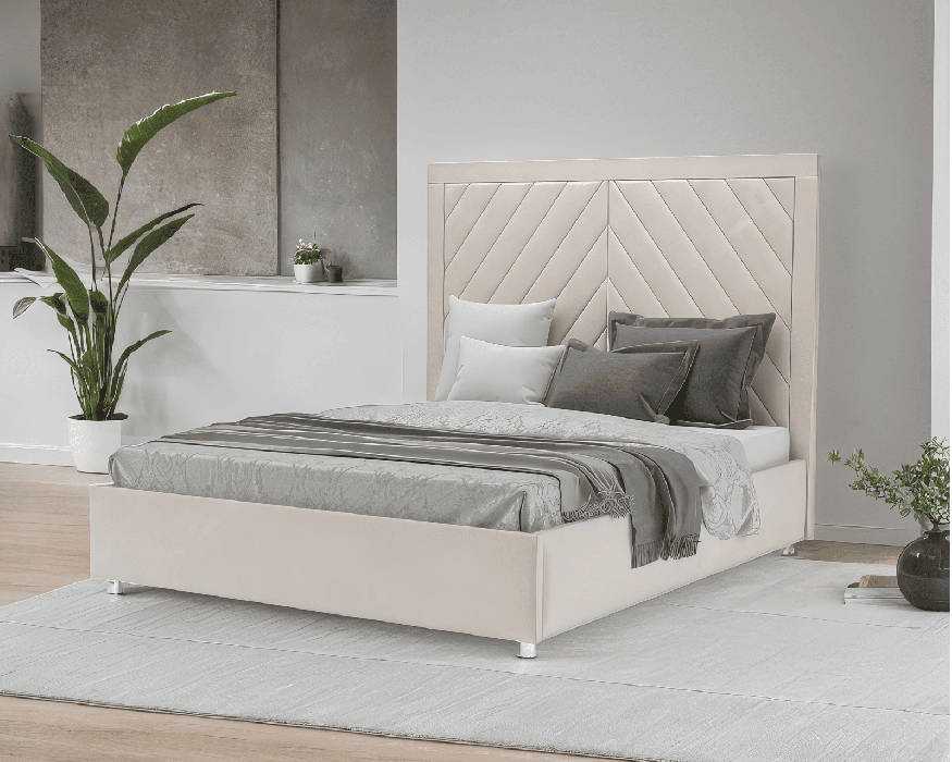 Мягкая кровать, Кровать Мишель 140 см (Бархат)