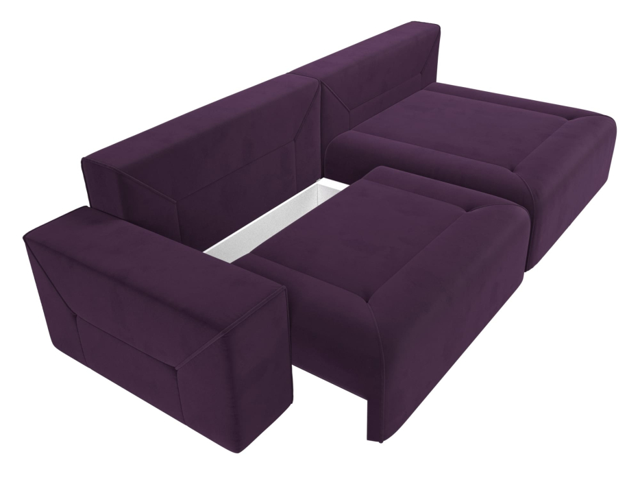 Диваны угловые в гостиную, Диван угловой Кёльн, велюр, правый угол