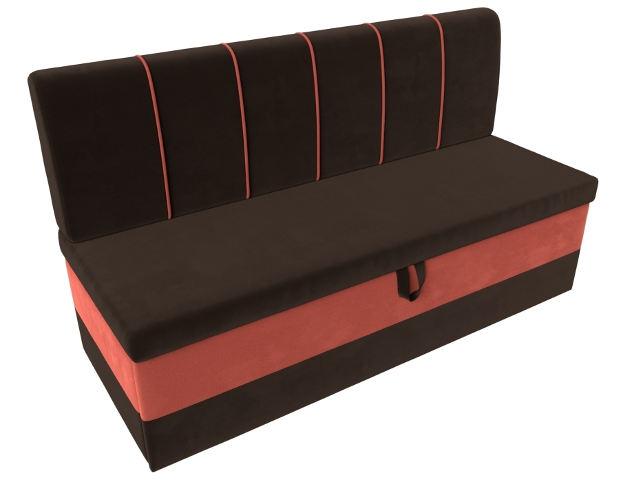 Диваны кровати со спальным местом, Прямой диван Энигма, микровельвет, коричневый