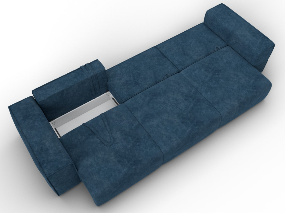 Диваны еврокнижки, Диван прямой Лига-058 НПБ Лонг, велюр BRUT