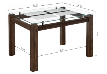 Стол стеклянный Бран