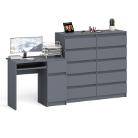 Компьютерные столы, Комод большой МК1200 10-ть ящиков Мори и стол компьютерный МС-1 правый