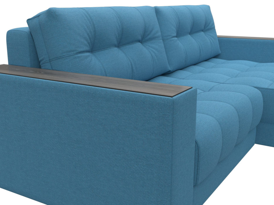 Дизайнерские диваны для гостиной, Диван угловой с декором Лига-049 НПБ, рогожка Амур