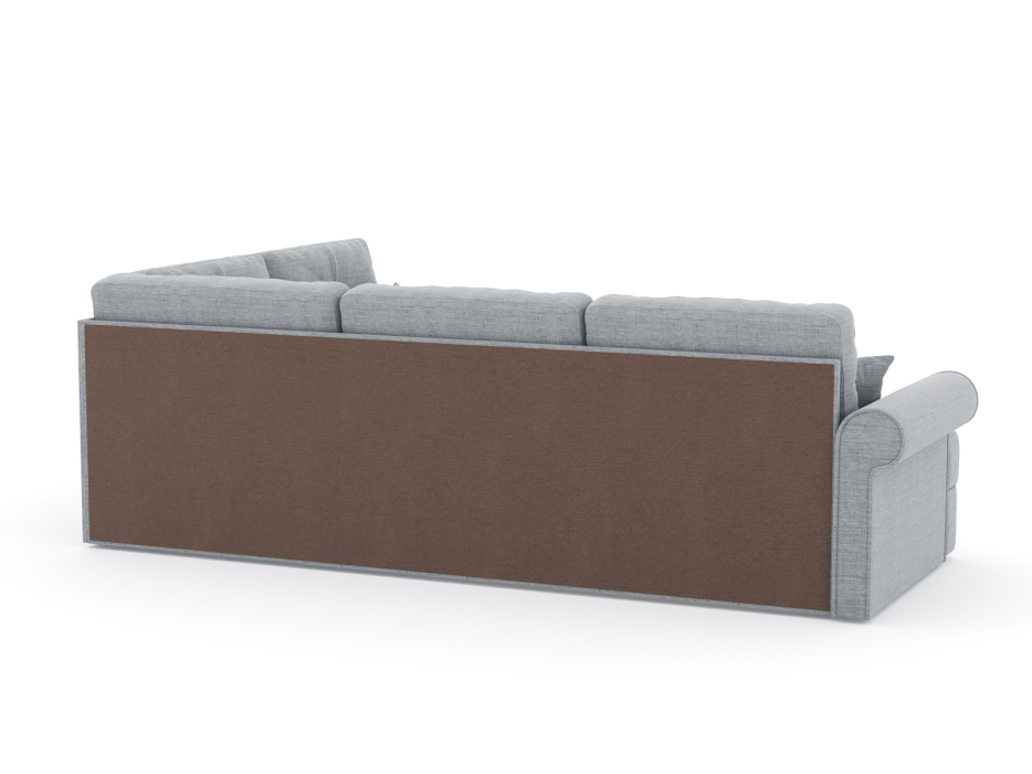 Диваны угловые в гостиную, Диван-кровать угловой Мирта дельфин, рогожка Люкс