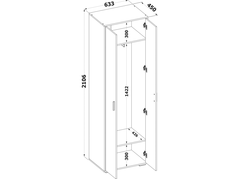 Для одежды, Шкаф для одеждый Сокол ШО-350