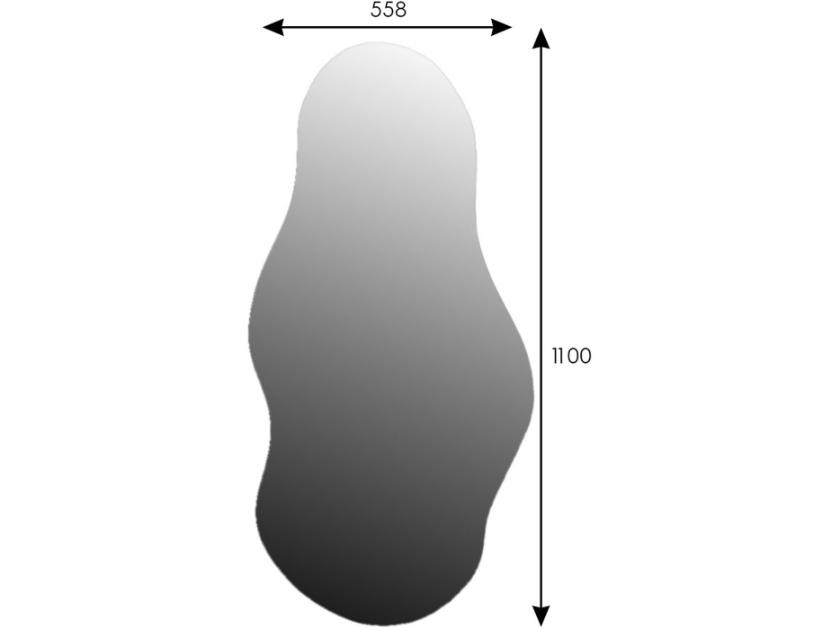 Зеркала в спальню, Зеркало настенное Мебелик фигурное Сельетта-7 110 х 55,8 см