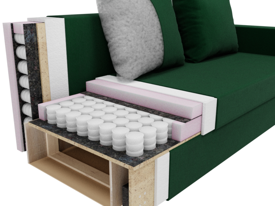 Диваны еврокнижки, Прямой диван Адам, НПБ,еврокнижка,велюр