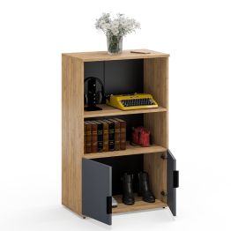 Стеллаж две двери и ниши Аврора Стелл-5