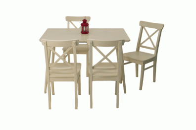 Стол Монте 120 слоновая кость со стульями Ингольф слоновая кость