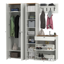 Шкаф для одежды с обувницей и пенал с навесной вешалкой с крючками Остин