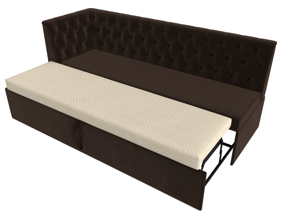 Диваны угловые кухонные, Диван кухонный Маркиз с углом слева, микровельвет