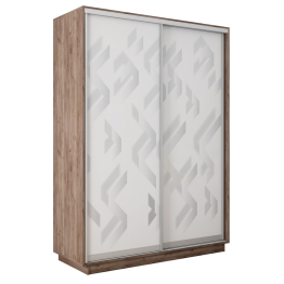 Шкаф-купе Экспресс 2-х дверный Фотопечать Ленты Стекла 160х45х220