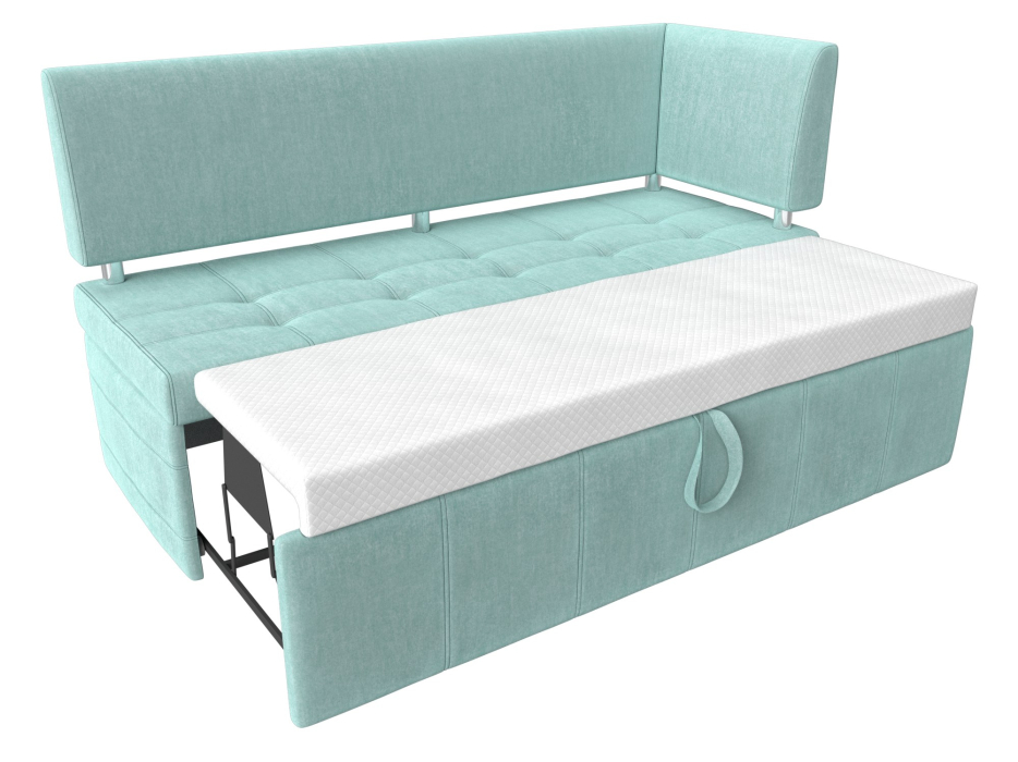 Диваны угловые кухонные, Кухонный прямой диван Стоун с углом правый, рогожка