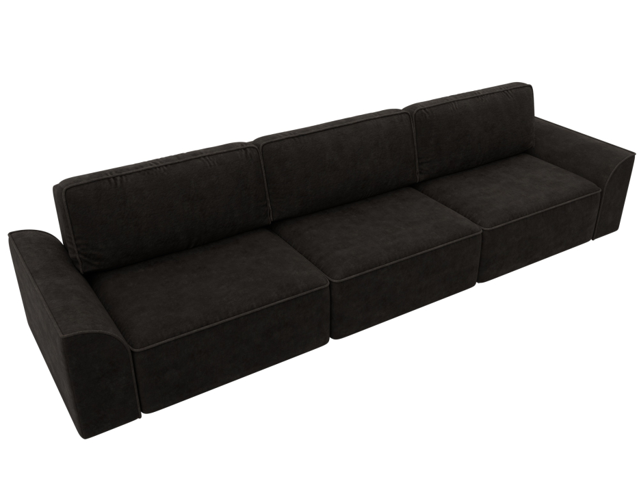 Диваны еврокнижки, Диван прямой Лига-048 НПБ Лонг, велюр BRUT