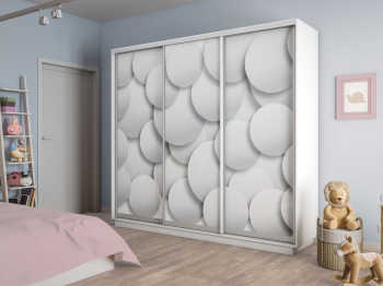 Шкаф-купе Экспресс 3-х дверный Фотопечать Шары Стекла 240х60х240