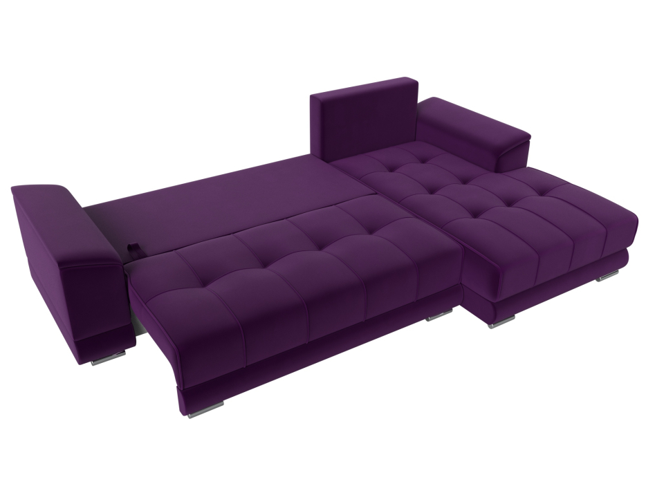 Диваны угловые в гостиную, Угловой диван НордСтар правый угол, микровельвет