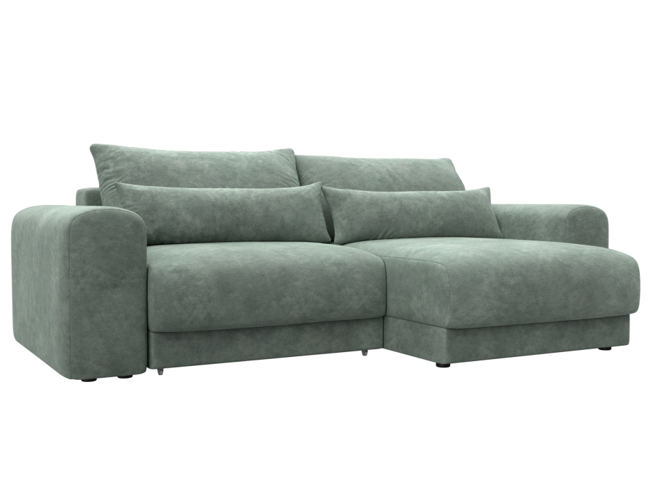 Диваны угловые в гостиную, Диван угловой Лига-056 НПБ угол универсальный, велюр BRUT