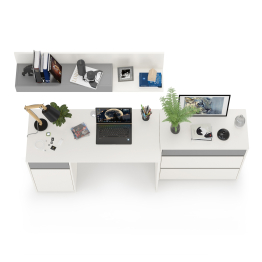 Стол компьютерный с верхней полкой и комодом Торонто