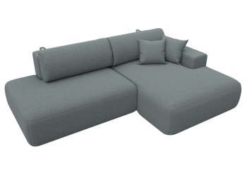 Диван угловой Лига-036 НПБ Модерн правый угол, рогожка Амур