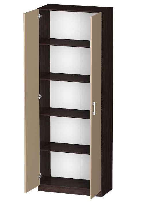 В спальню, Распашной шкаф Лайф с полками 80*40*215 Венге