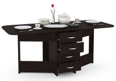 Обеденные столы, Стол-книжка с ящиками Глория 606М