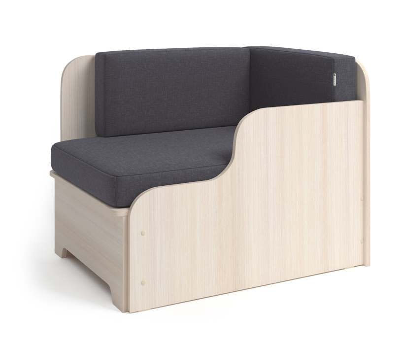 Диваны прямые кухонные, Кушетка детская Мелодия правая , рогожка