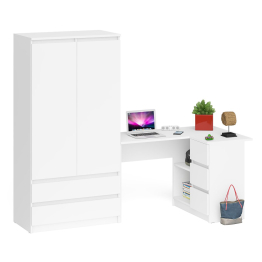 Стол компьютерный угловой правый Мори и шкаф-комод Мори МШ900.1