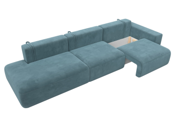 Диван прямой Лига-036 Модерн Лонг подлокотник справа, велюр