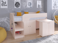 Кровати-чердаки, Кровать-чердак Астра 9 V8 Дуб молочный