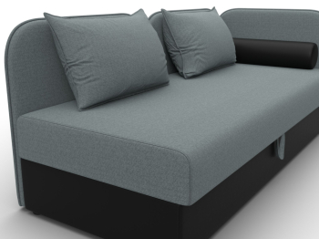 Тахта Лига-094 НПБ, рогожка Амур / экокожа