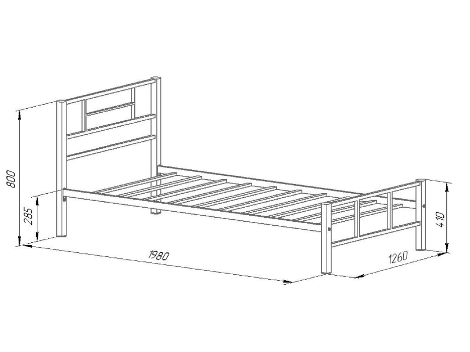 Кровати 120х190, Кровать полутороспальная Кадис 120