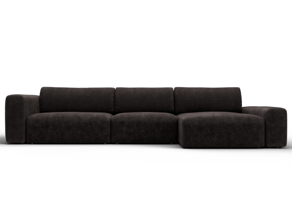 Диваны угловые в гостиную, Диван угловой Лига-066 НПБ Лонг угол правый, велюр BRUT