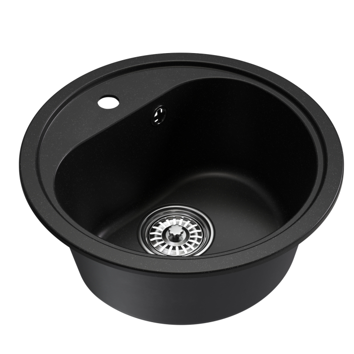 Кухонные мойки, Мойкa ML-GM10 круглая, 440мм (глуб. чаши 180) NEW*