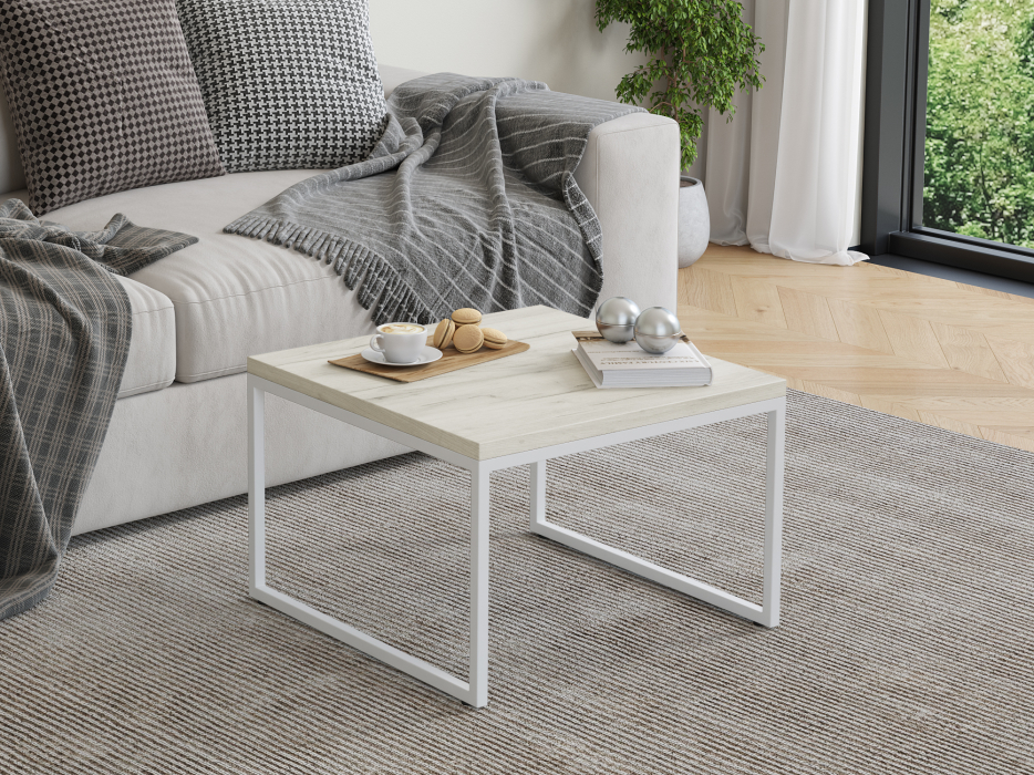 Журнальные столики, Столик журнальный Айсберг Лофт 01 Белый