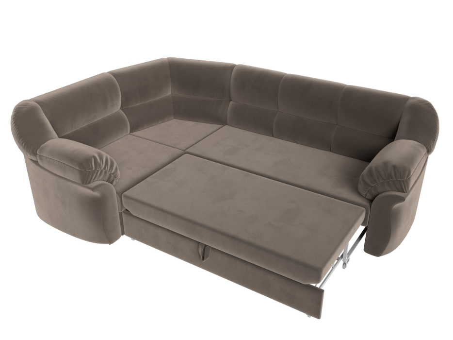 Диваны угловые в гостиную, Диван угловой Карнелла левый угол, велюр