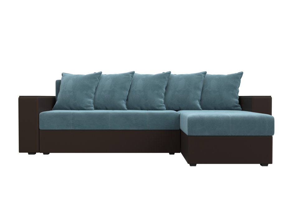 Диваны угловые в гостиную, Диван угловой Дубай Лайт угол универсальный, велюр/экокожа