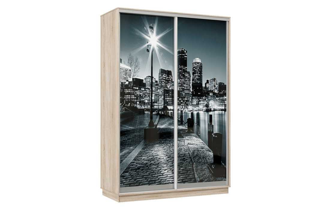 Шкафы-купе, Шкаф-купе Премьер Лайт 01 Мини Ф-1356 двухдверный