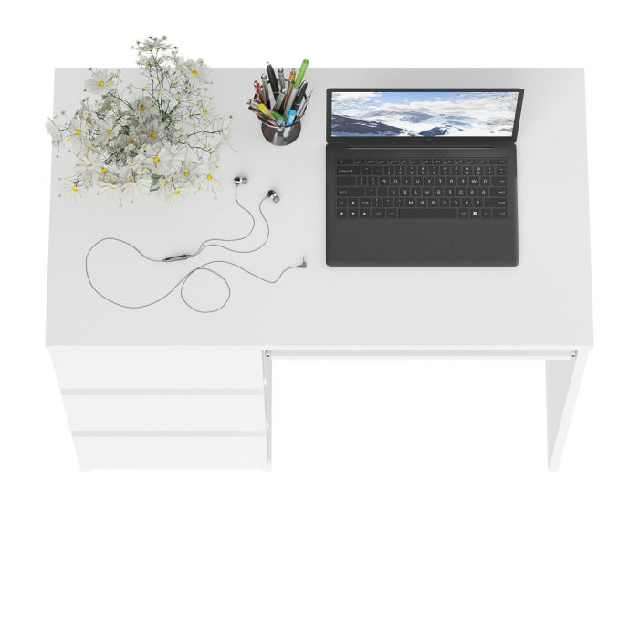 Детские столы, Стол компьютерный три ящика Мори МС-6 левый