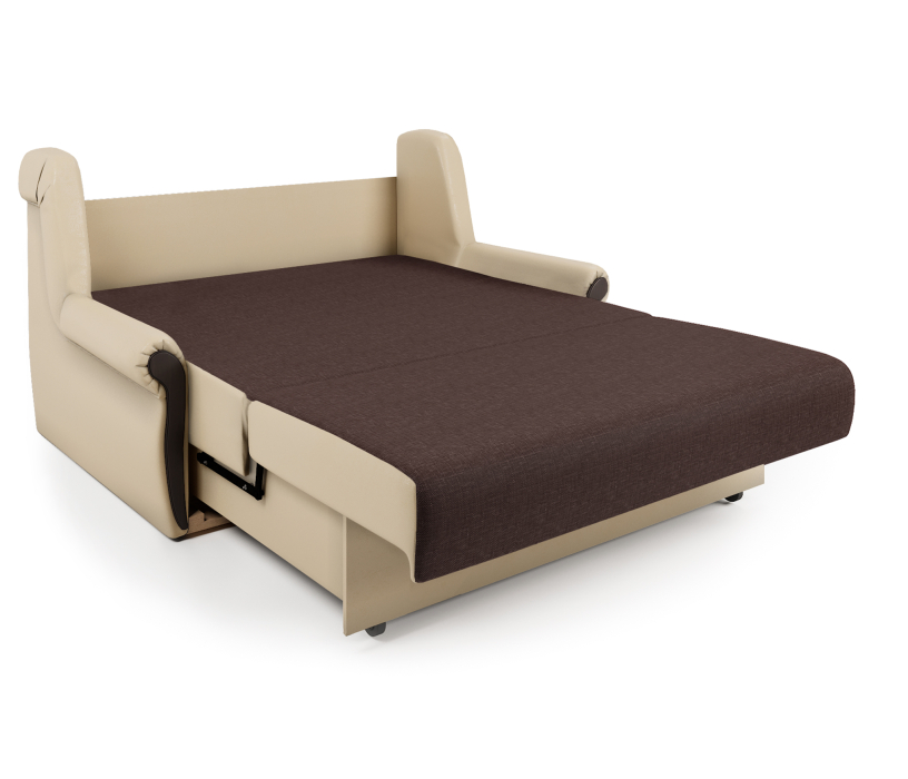 Диваны с ящиком для белья, Диван-кровать Аккорд М 160, рогожка/экокожа