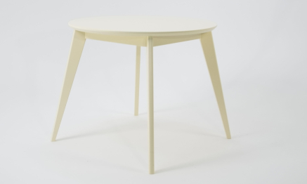 Стол Сканди К 100 слоновая кость со стульями Франк слоновая кость велюр коричневый